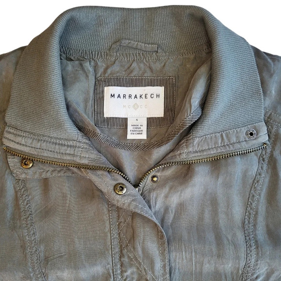 Marrakech Anthropologie Utility Jacket Womens Small Army Green Lightweight Boho - Picture 7 of 12